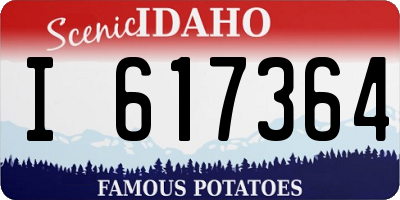 ID license plate I617364