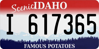 ID license plate I617365