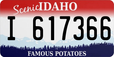 ID license plate I617366