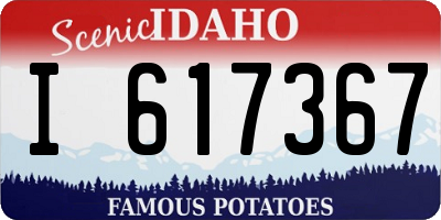 ID license plate I617367