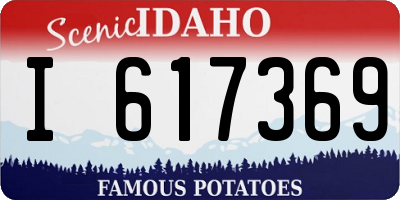 ID license plate I617369