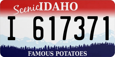 ID license plate I617371