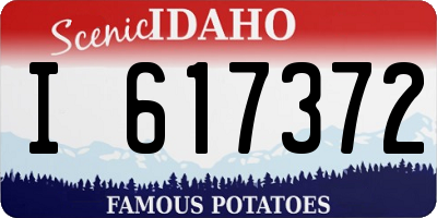 ID license plate I617372