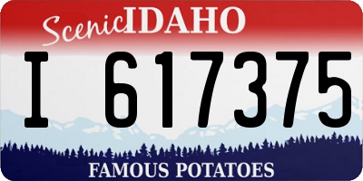 ID license plate I617375