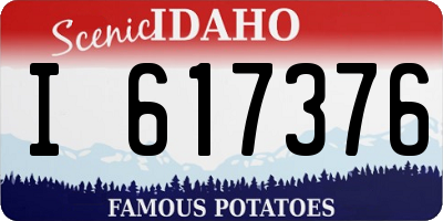ID license plate I617376
