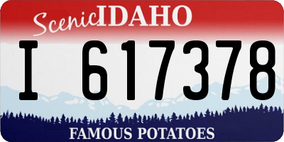 ID license plate I617378