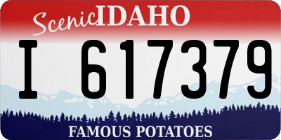ID license plate I617379