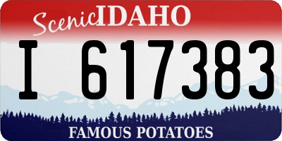 ID license plate I617383