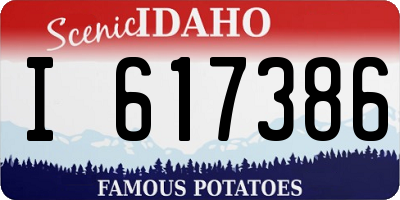 ID license plate I617386