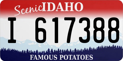 ID license plate I617388