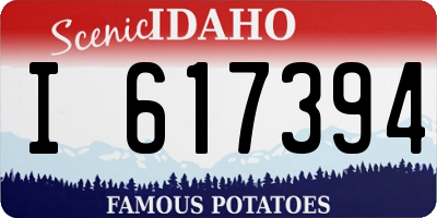 ID license plate I617394