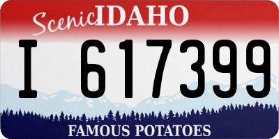 ID license plate I617399