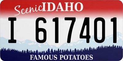 ID license plate I617401