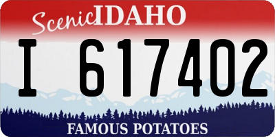 ID license plate I617402