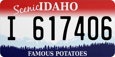 ID license plate I617406
