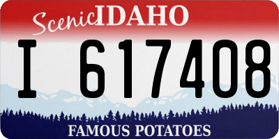 ID license plate I617408
