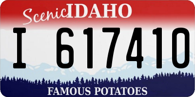 ID license plate I617410