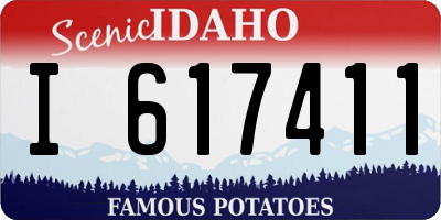 ID license plate I617411