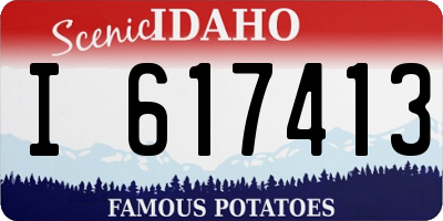 ID license plate I617413