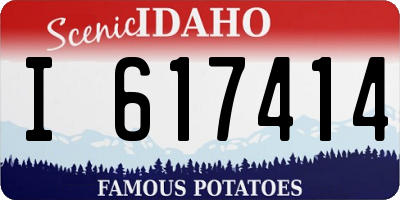 ID license plate I617414