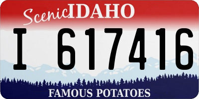 ID license plate I617416