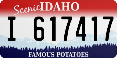 ID license plate I617417
