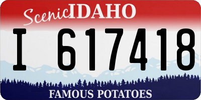 ID license plate I617418