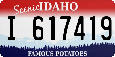 ID license plate I617419