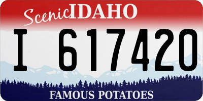 ID license plate I617420