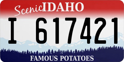 ID license plate I617421