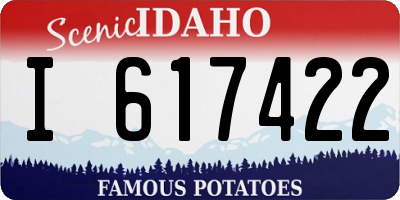 ID license plate I617422
