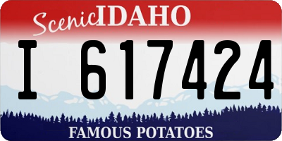 ID license plate I617424
