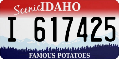 ID license plate I617425