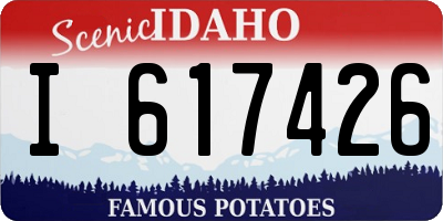 ID license plate I617426