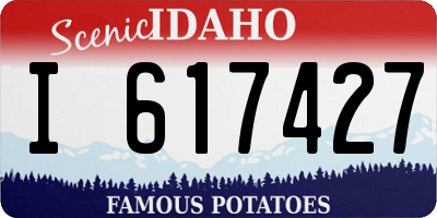 ID license plate I617427