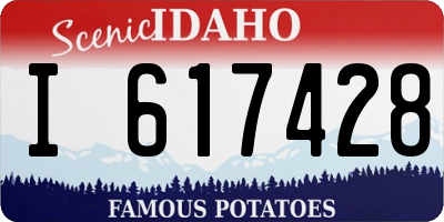 ID license plate I617428