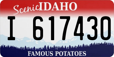 ID license plate I617430