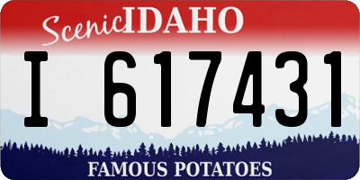 ID license plate I617431