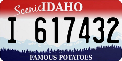 ID license plate I617432