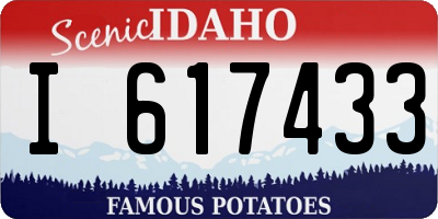 ID license plate I617433