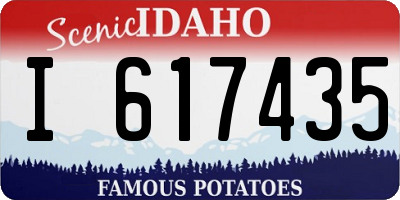 ID license plate I617435