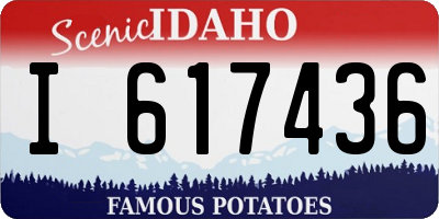ID license plate I617436