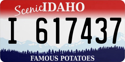 ID license plate I617437