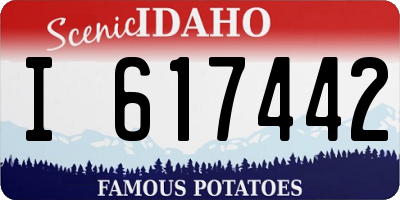 ID license plate I617442