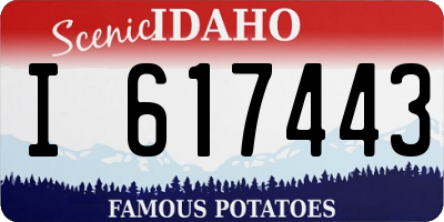 ID license plate I617443