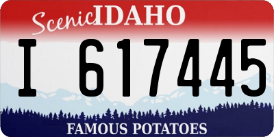 ID license plate I617445