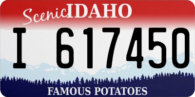 ID license plate I617450