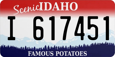 ID license plate I617451