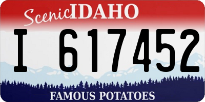 ID license plate I617452