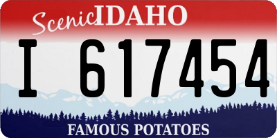 ID license plate I617454